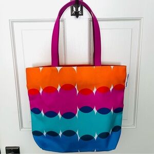 KAPITZA X CLINIQUE COLORFUL GEOMETRIC CANVAS TOTE BAGS